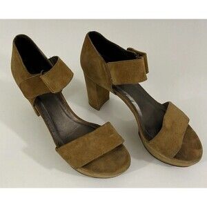 Stuart Weitzman Causeway Womens High Heels Camel Suede Shoes Sz 7.5 *READ*
